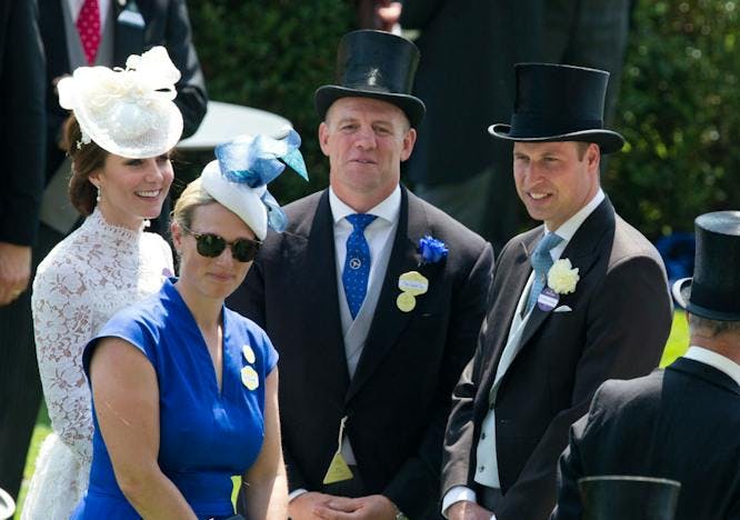 Kate Middleton, Zara Philllips, Mike Tindall e Prince William (Foto: Getty Images)