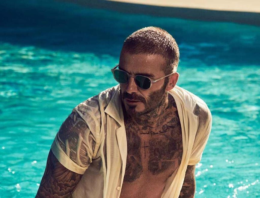 sleeve person skin tattoo sunglasses adult male man beachwear face