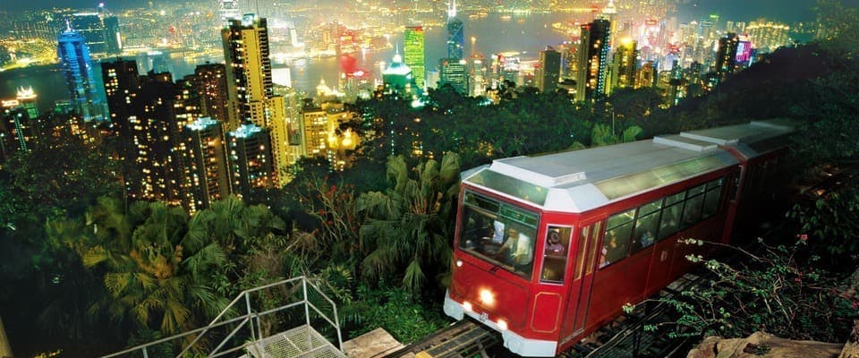 train transportation vehicle urban city building metropolis railway high rise cable car