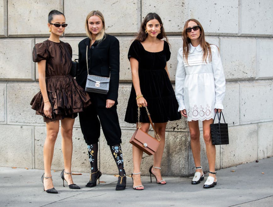paris clothing shoe footwear person sunglasses accessories female handbag bag woman