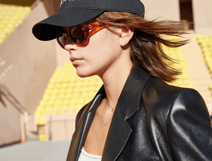 clothing apparel sunglasses accessories accessory person hat jacket coat word