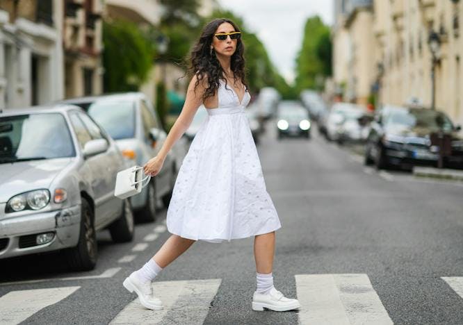 style woman fashion blogger bestof topix paris tarmac car clothing shoe road person sunglasses wheel pedestrian zebra crossing