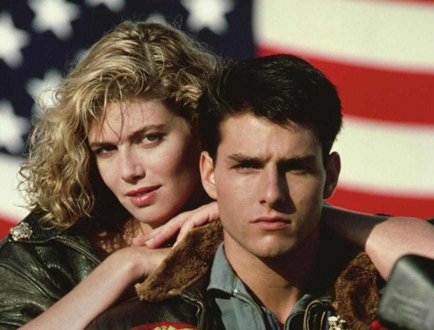 Kelly McGillis e Tom Cruise (Foto: Divulgação/Paramount Pictures)