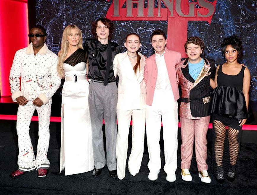 O elenco de "Stranger Things" reunido (Foto: Getty Images)