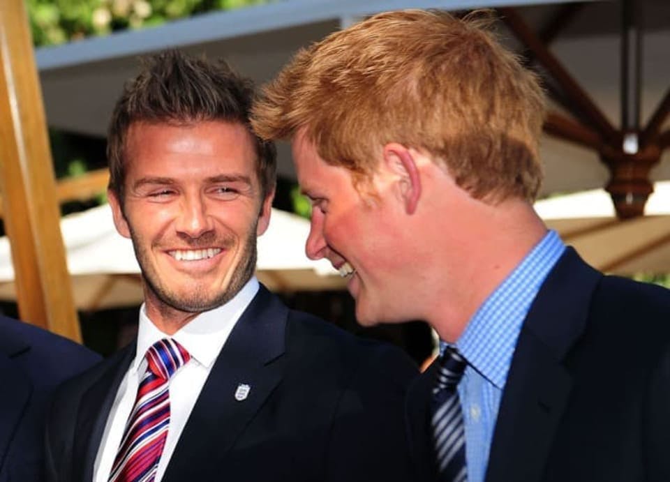 David Beckham  e príncipe Harry