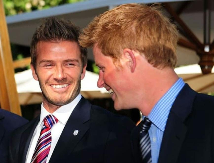 David Beckham  e príncipe Harry