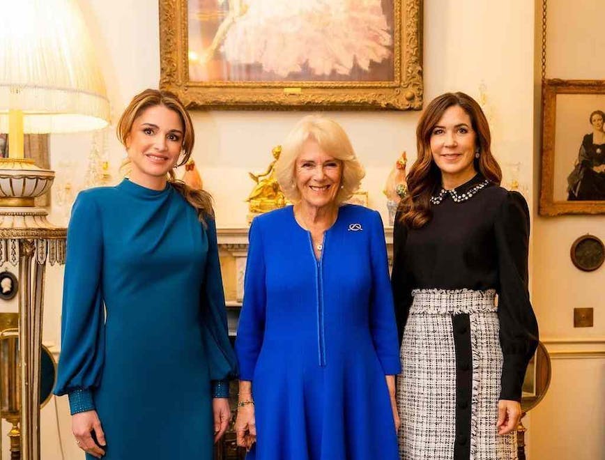 Rainha Rania da Jordânia, rainha consorte Camilla e princesa Mary da Dinarmaca (Foto: reprodução/instagram)