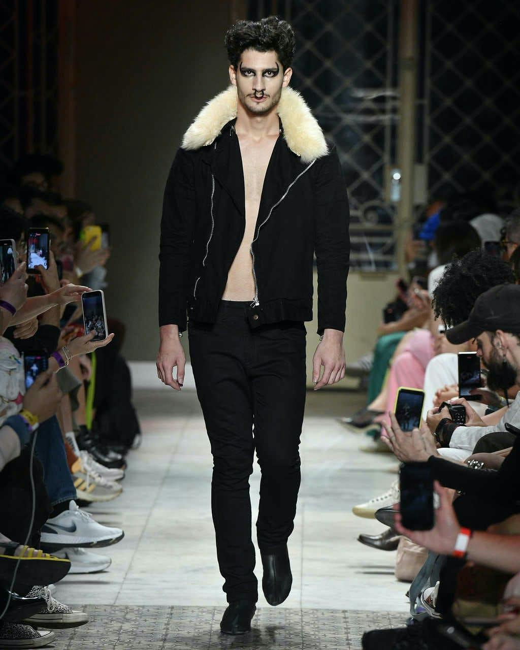 fashion jacket coat clothing man adult male person pants