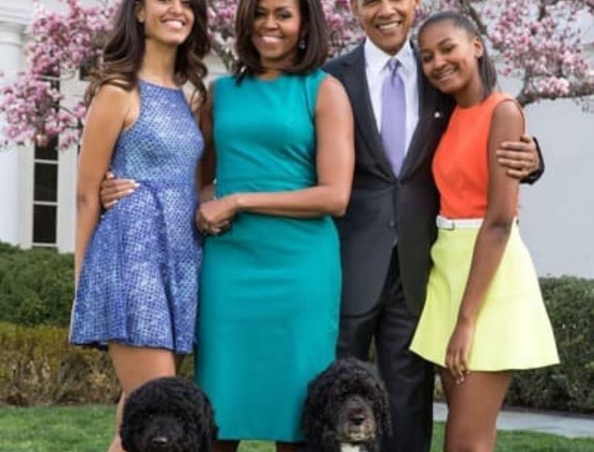 Michele Obama, Barack Obama, Malia e Sasha Obama