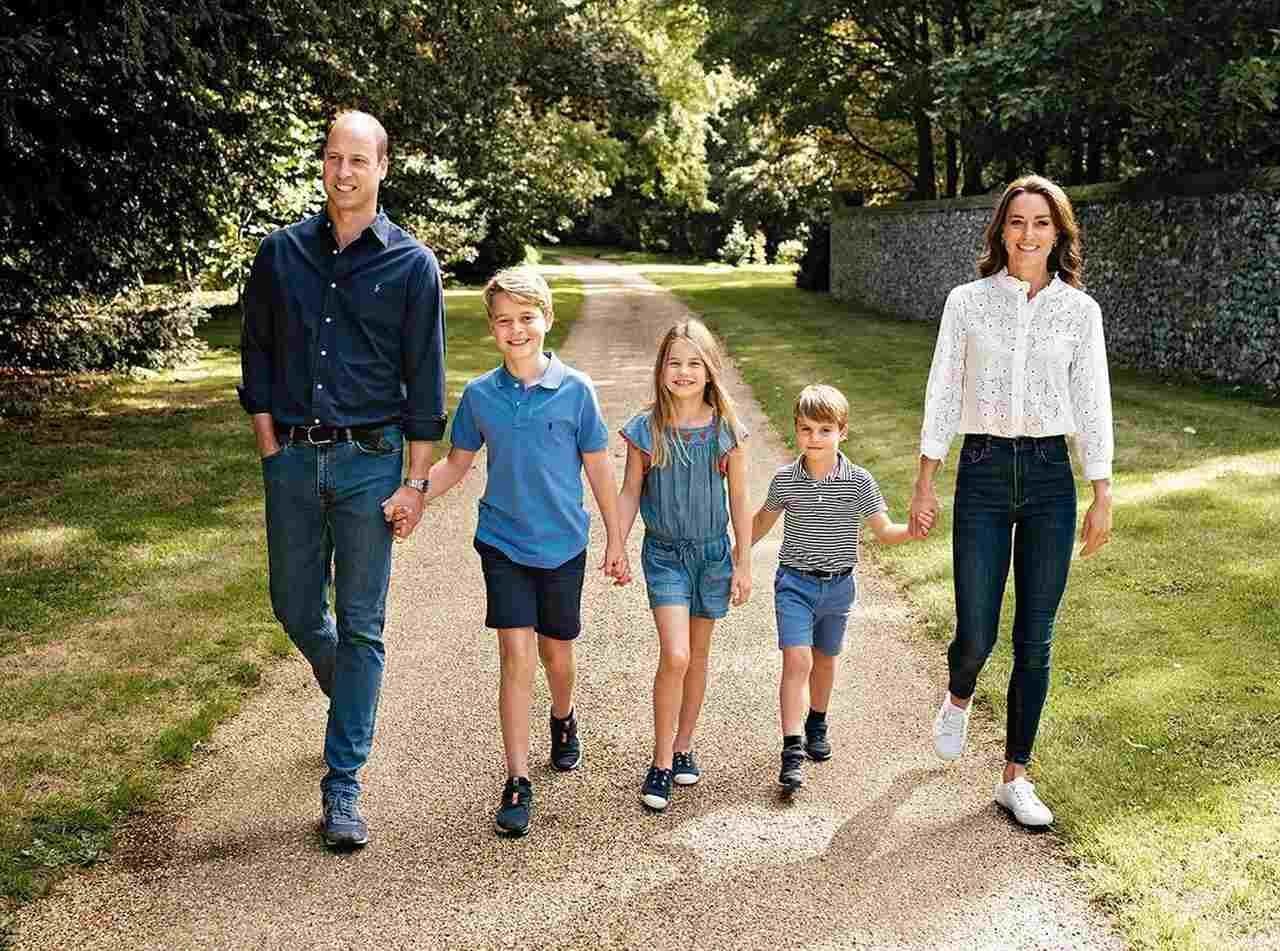 Príncipe William e Kate Middleton com os filhos (Foto: Divulgação/Matt Porteous)