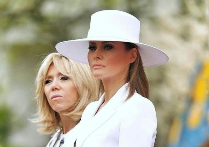 Melania Trump e Brigitte Macron