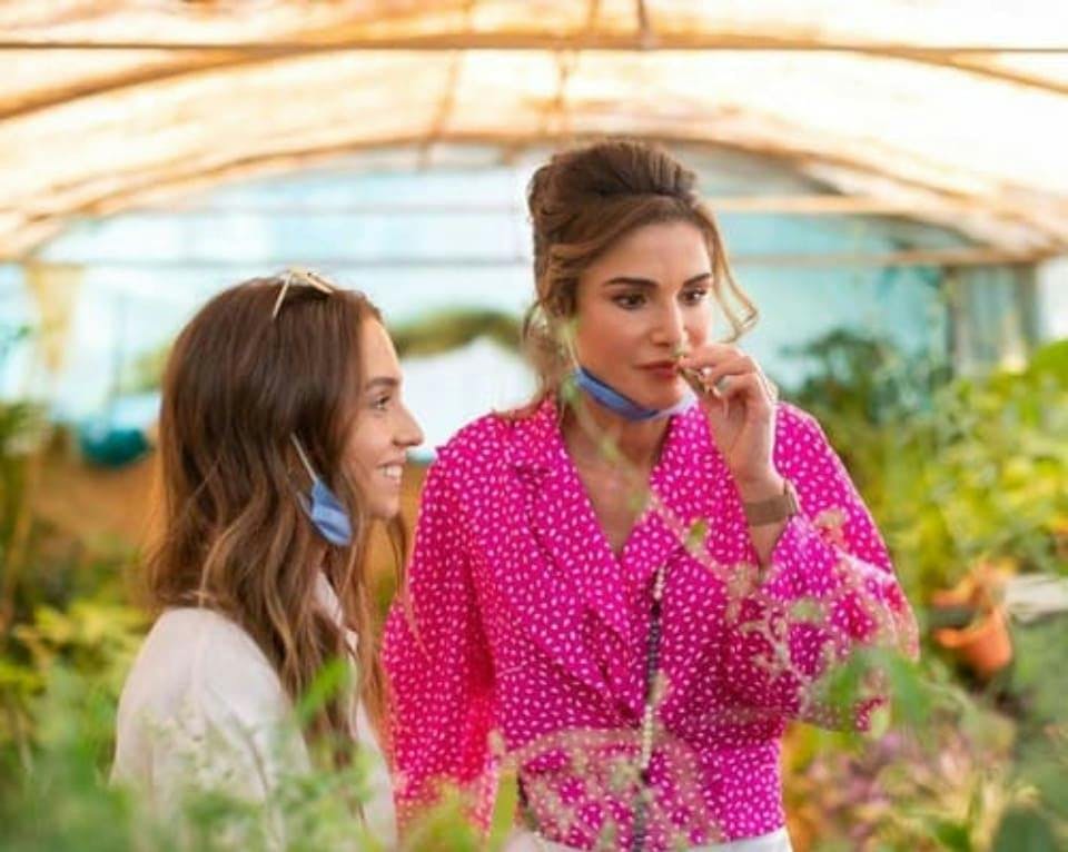 Rainha Rania e a princesa Iman