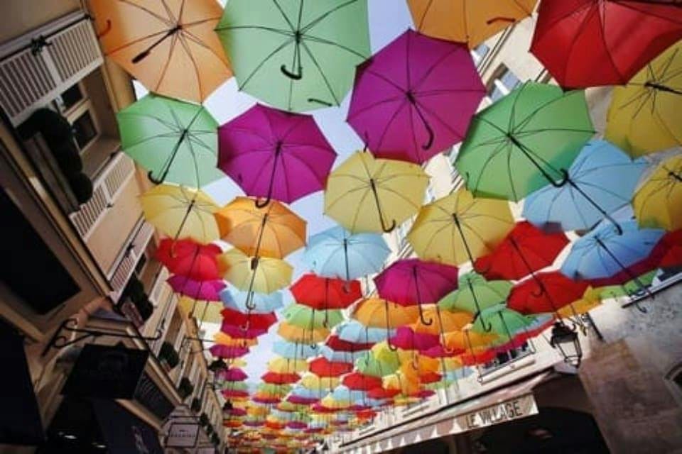 The Umbrella Sky Project em Águeda, Portugal