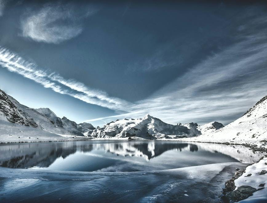 nature outdoors scenery landscape ice glacier mountain mountain range peak panoramic