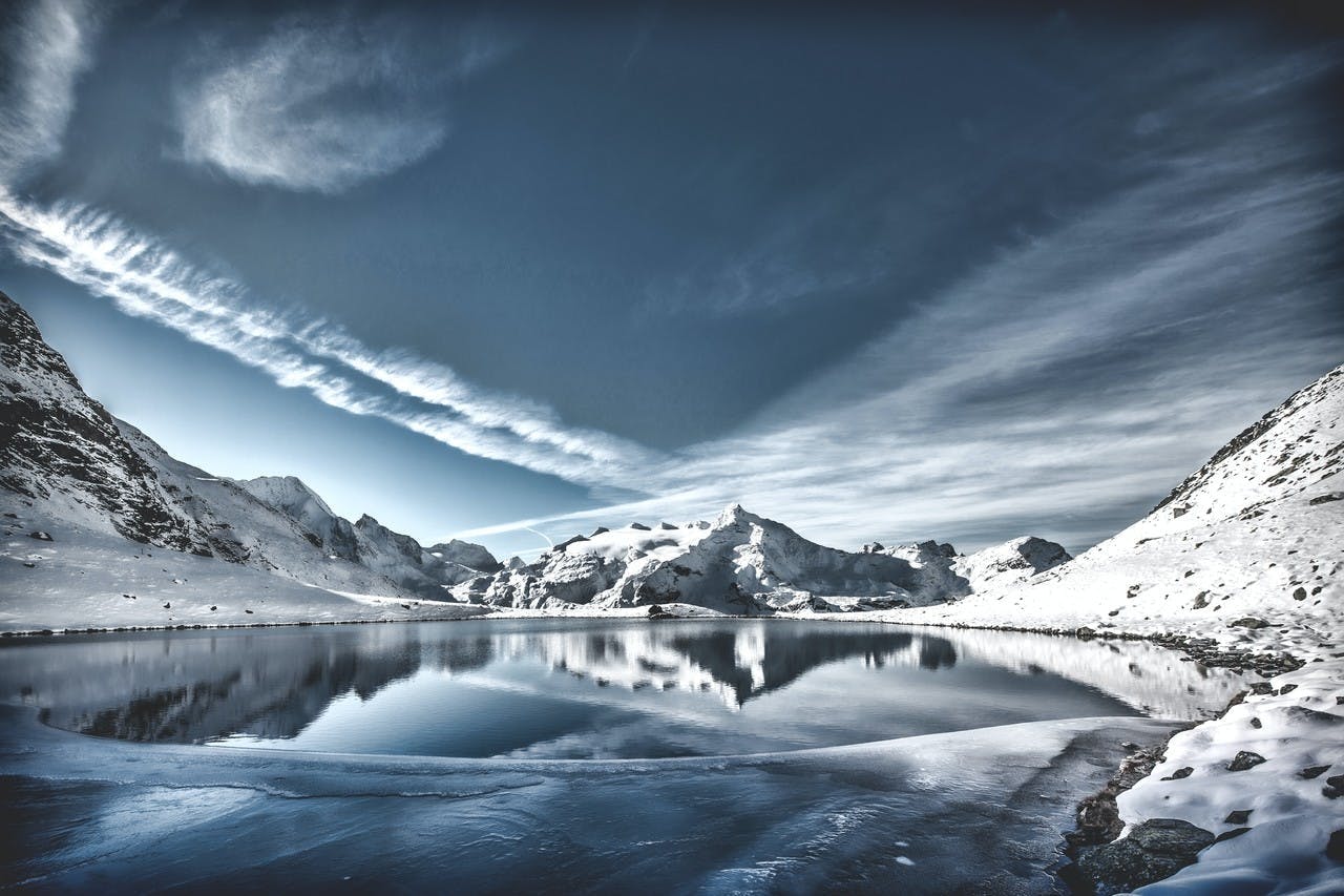 nature outdoors scenery landscape ice glacier mountain mountain range peak panoramic