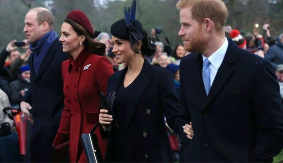 Príncipe William e Kate Middleton e Príncipe Harry e Meghan Markle