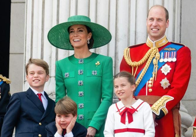 George, Kate Middleton, Louis, Charlotte e William (Foto: Getty Images)