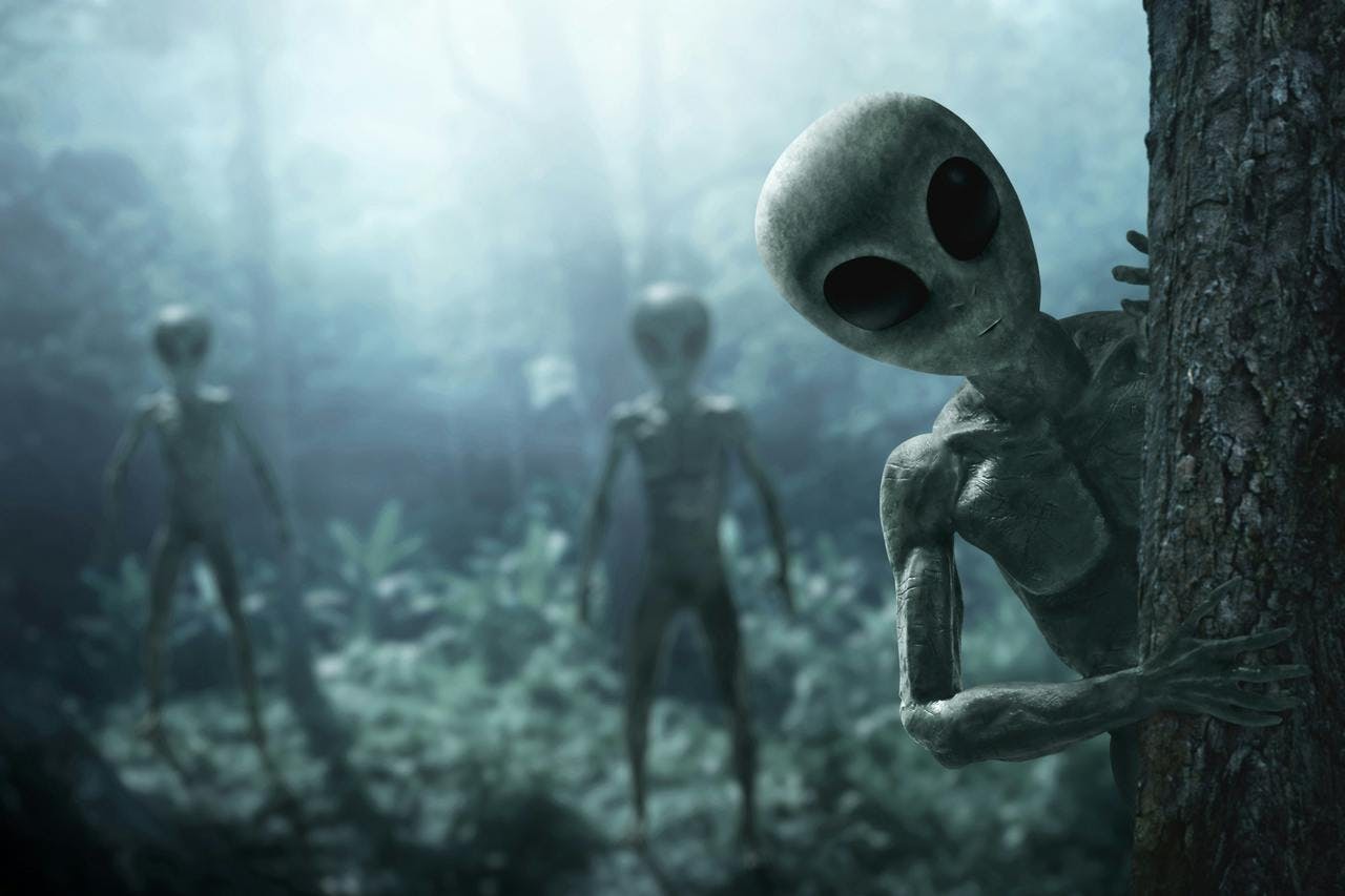 alien person outdoors