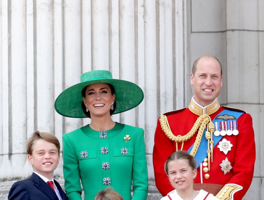 Kate Middleton e príncipe William com os filhos George, Louis e Charlotte (Foto: Getty Images)