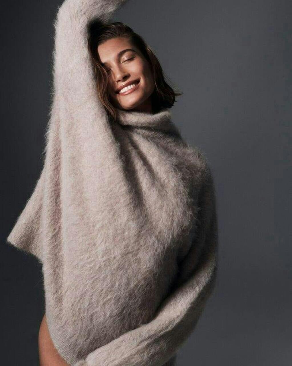 adult female person woman blanket face happy head smile portrait