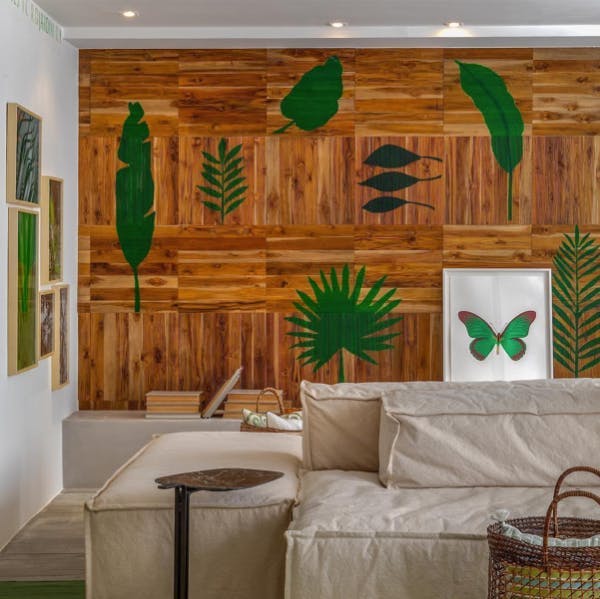 indoors interior design wood panels wood hardwood stained wood art painting