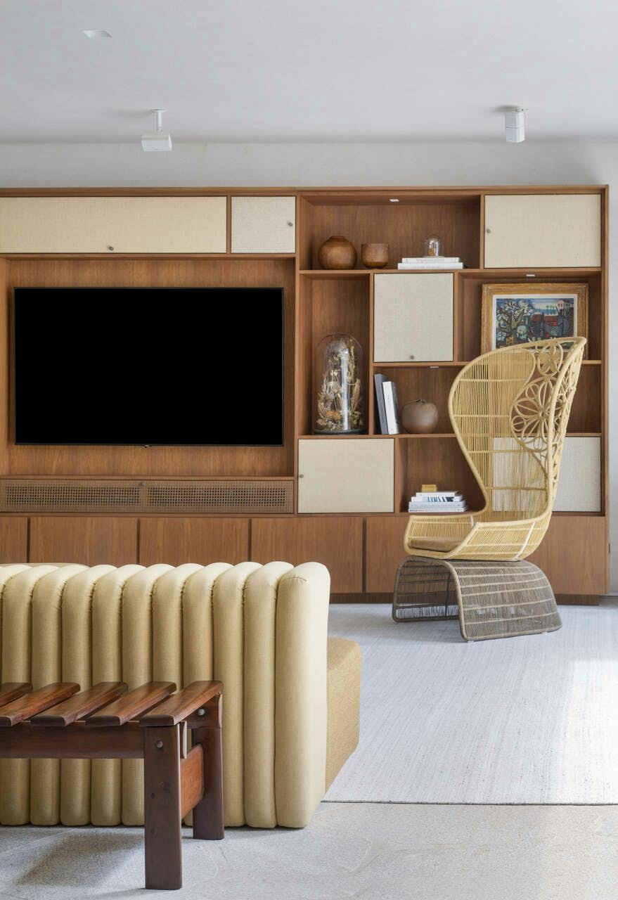 interior design furniture living room computer hardware monitor screen entertainment center chair tv home decor