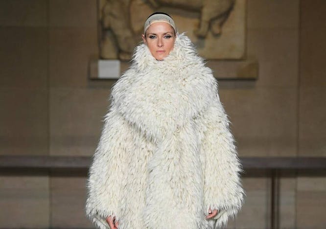 lady person adult female woman clothing fur