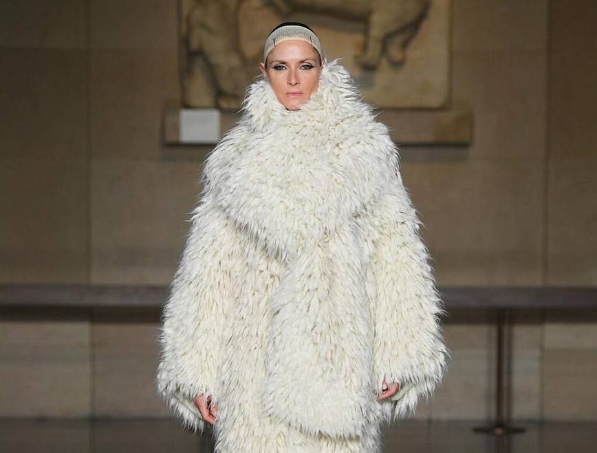 lady person adult female woman clothing fur