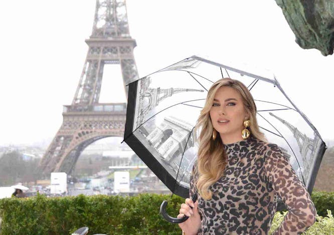 adult female person woman architecture building eiffel tower landmark tower