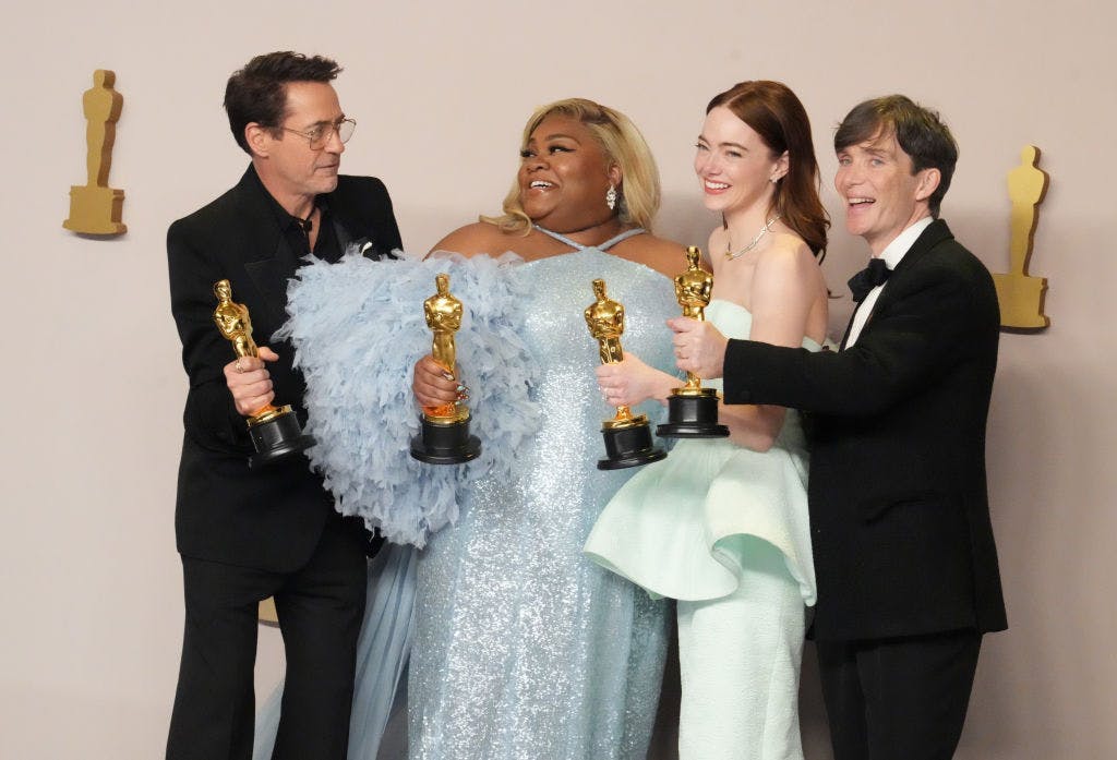 Robert Downey Jr., Da'Vine Joy Randolph, Emma Stone e Cillian Murphy (Foto: Getty Images)