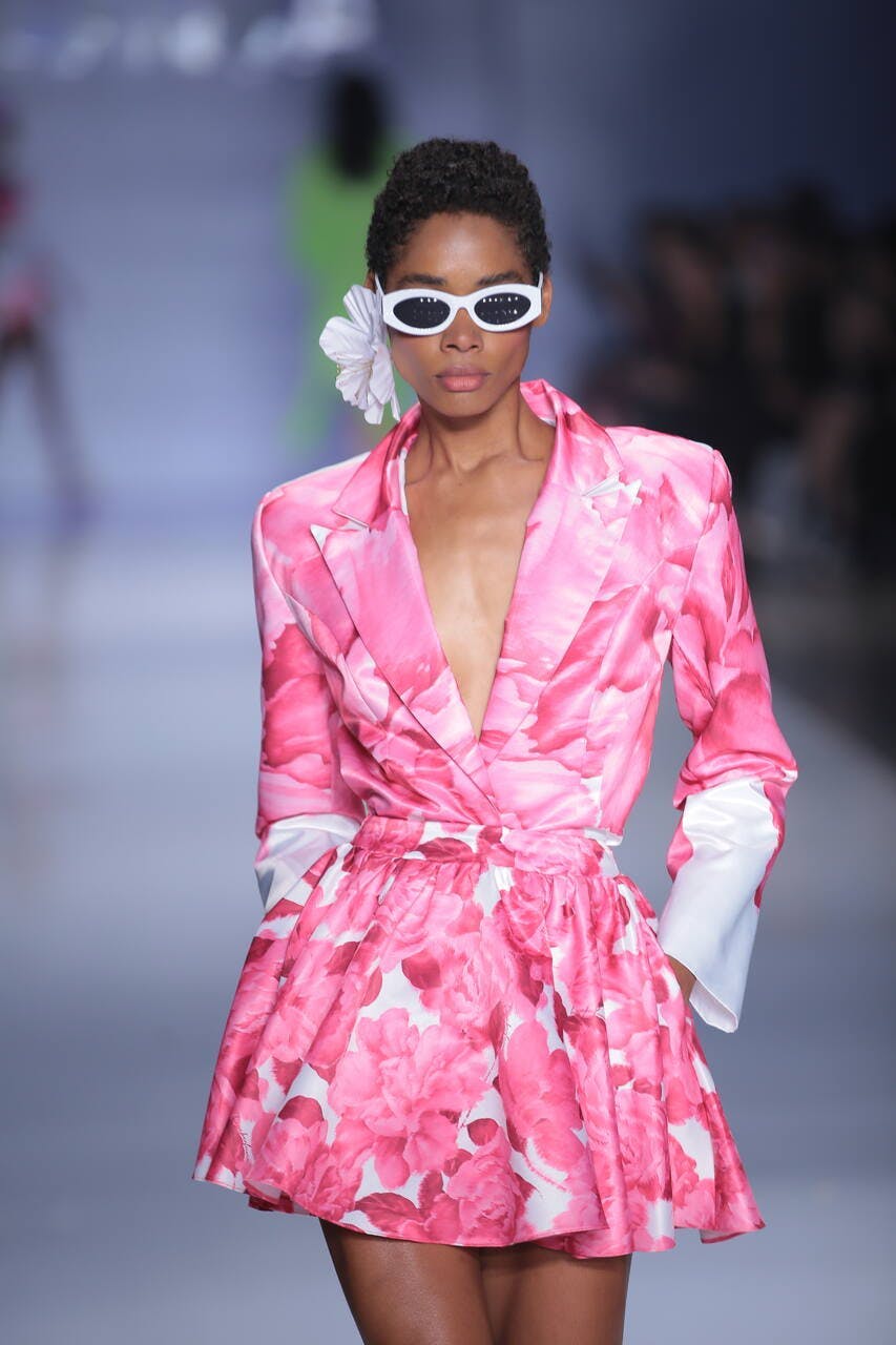 fashion adult female person woman sunglasses formal wear dress face coat