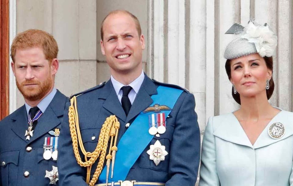 Princesa Kate, príncipe William e Harry