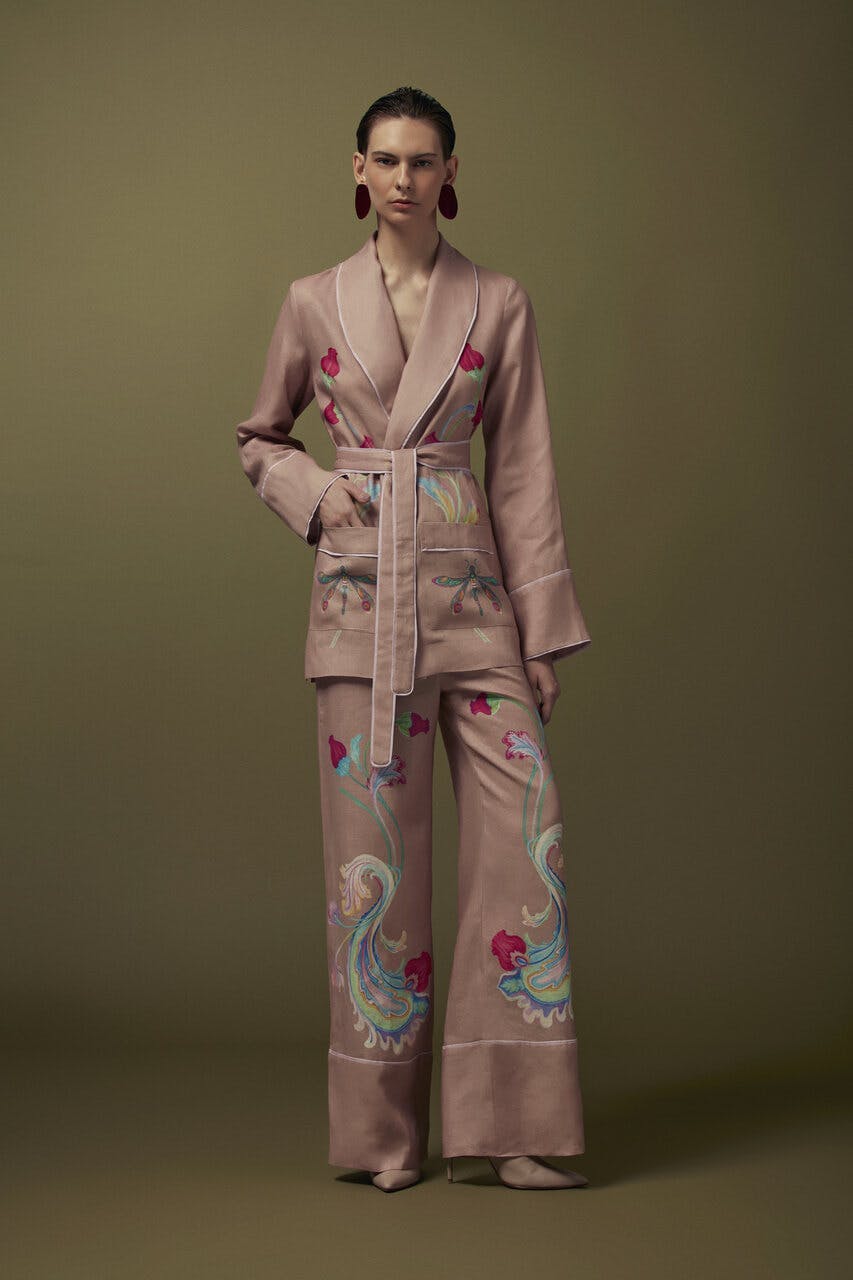 dress fashion formal wear gown robe pajamas suit coat face kimono